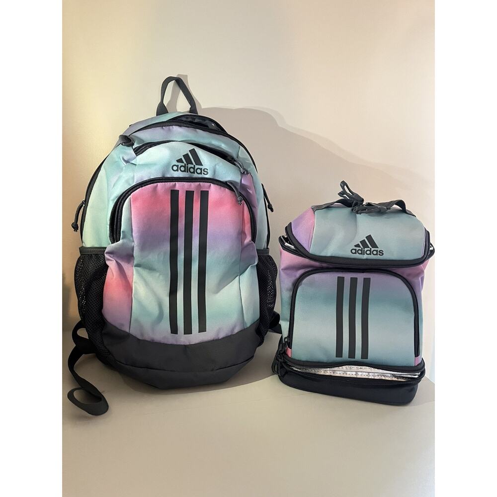 ADIDAS Young BTS Creator 18” LAPTOP Backpack LOGO School Bag W Match Lunch Box